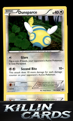 Dunsparce 101/146 Pokemon Uncommon XY Base Set Card NM