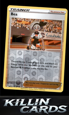 Reverse Holofoil Bea 147/185 Pokemon Uncommon SWSH04: Vivid Voltage Card NM