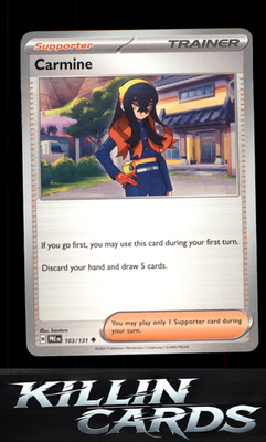 Carmine 103/131 Pokemon Uncommon SV: Prismatic Evolutions Card NM