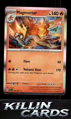 Magmortar 010/091 Pokemon Rare SV: Paldean Fates Card NM
