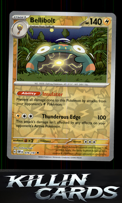 Reverse Holofoil Bellibolt - 078/197 078/197 Pokemon Uncommon SV03: Obsidian Fla