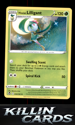 Hisuian Lilligant 010/195 Pokemon Rare SWSH12: Silver Tempest Card NM