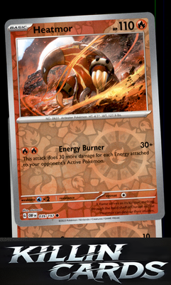 Reverse Holofoil Heatmor 039/197 Pokemon Common SV03: Obsidian Flames Card NM
