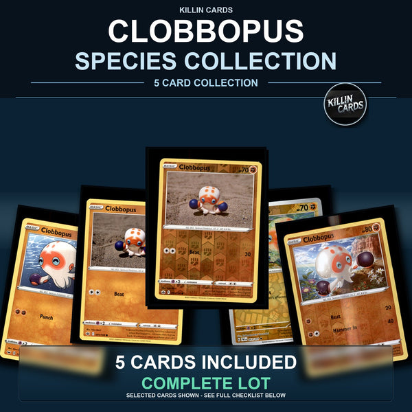 Pokemon TCG Clobbopus Species Collection 5 Different Cards