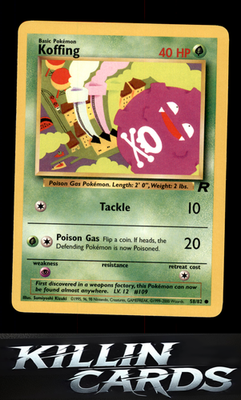 Koffing 58/82 Pokemon Common Team Rocket Card LP