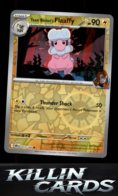 Reverse Holofoil Team Rocket's Flaaffy 073/182 Pokemon Common SV10: Destined Riv