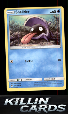 Shellder 33/149 Pokemon Common SM Base Set Card NM