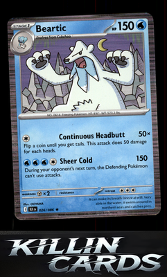 Beartic 026/086 Pokemon Rare SV: Black Bolt Card NM