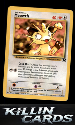 Meowth 62/82 Pokemon Common Team Rocket Card LP