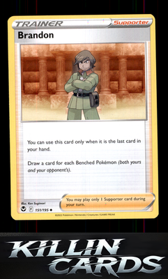 Brandon 151/195 Pokemon Uncommon SWSH12: Silver Tempest Card NM