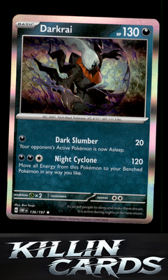 Darkrai 136/197 Pokemon Rare SV03: Obsidian Flames Card NM