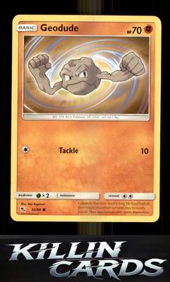 Geodude 33/68 Pokemon Common Hidden Fates Card NM
