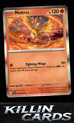 Moltres 014/094 Pokemon Rare ME02: Phantasmal Flames Card NM