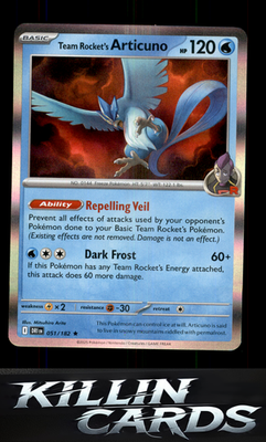 Team Rocket's Articuno 051/182 Pokemon Rare SV10: Destined Rivals Card NM