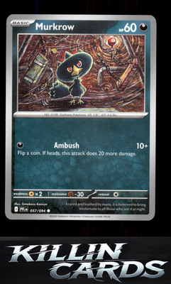Murkrow 057/094 Pokemon Common ME02: Phantasmal Flames Card NM