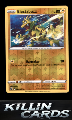 Reverse Holofoil Electabuzz 044/163 Pokemon Common SWSH05: Battle Styles Card NM