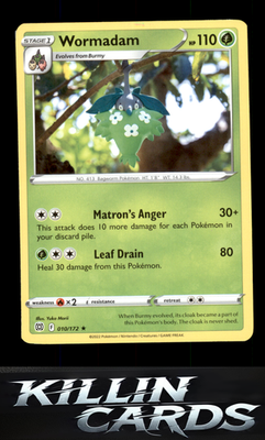 Wormadam (10) 010/172 Pokemon Rare SWSH09: Brilliant Stars Card NM