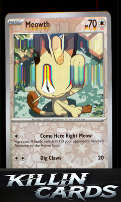 Reverse Holofoil Meowth 052/165 Pokemon Common SV: Scarlet & Violet 151 Card NM
