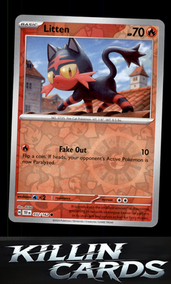 Reverse Holofoil Litten - 032/162 032/162 Pokemon Common SV05: Temporal Forces C