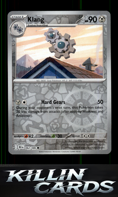 Reverse Holofoil Klang 062/086 Pokemon Common SV: Black Bolt Card NM