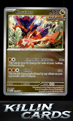 Reverse Holofoil Koraidon 119/162 Pokemon Rare SV05: Temporal Forces Card NM