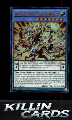 1st Edition Odd-Eyes Pendulumgraph Dragon MP23-EN079 YuGiOh Ultra Rare 25th Anni