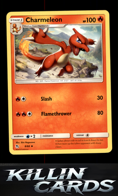 Charmeleon 8/68 Pokemon Uncommon Hidden Fates Card LP