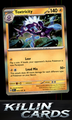 Toxtricity 072/197 Pokemon Rare SV03: Obsidian Flames Card NM