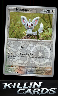 Reverse Holofoil Minccino - 136/162 136/162 Pokemon Common SV05: Temporal Forces