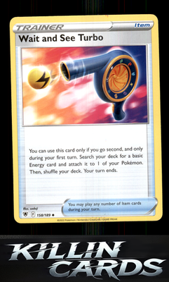 Wait and See Turbo 158/189 Pokemon Uncommon SWSH10: Astral Radiance Card NM