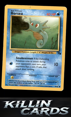 Horsea 49/62 Pokemon Common Fossil Card MP