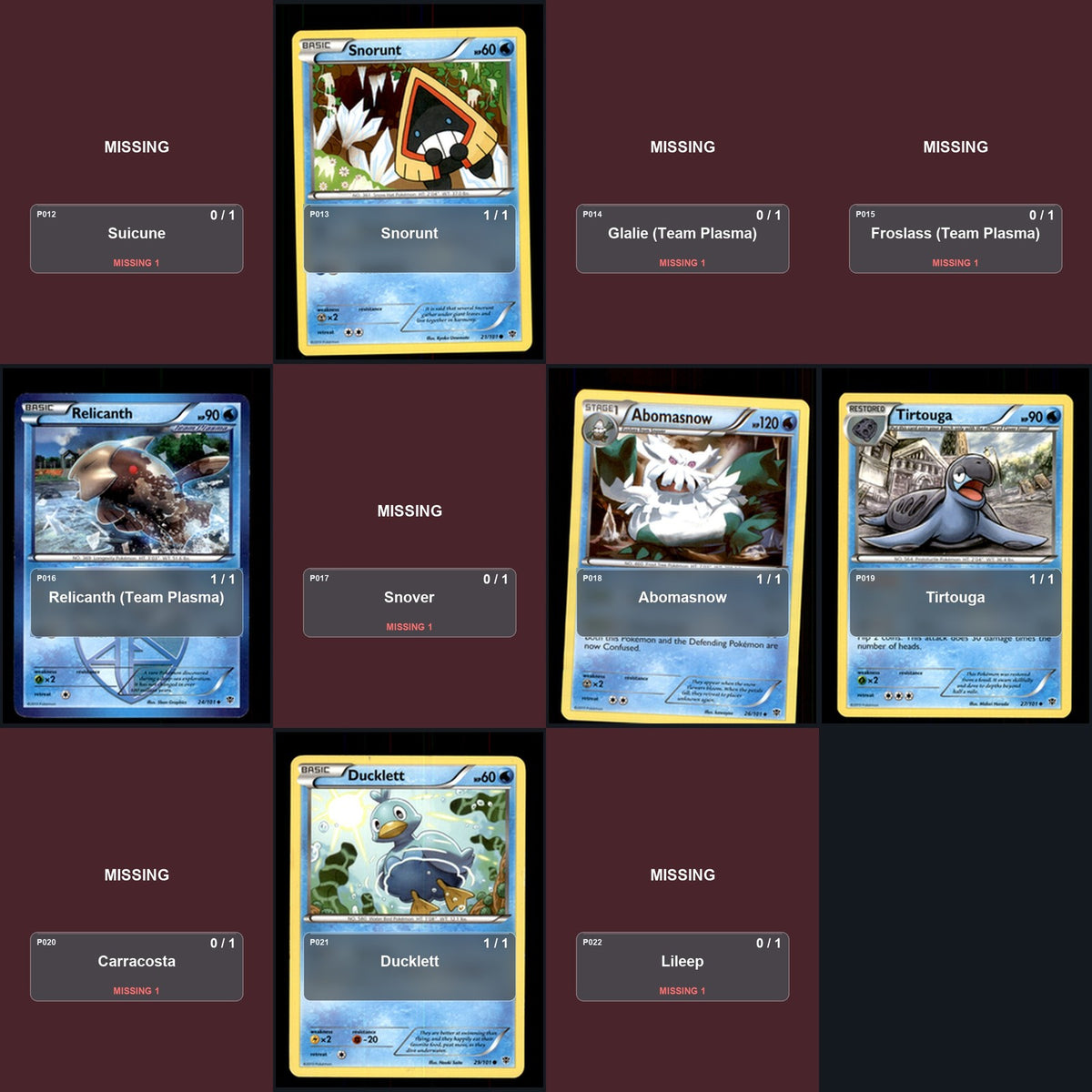 Pokemon TCG Plasma Blast C/UC/R Standard Set 46 Cards