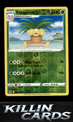 Reverse Holofoil Exeggutor 002/172 Pokemon Uncommon SWSH09: Brilliant Stars Card