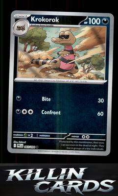 Reverse Holofoil Krokorok 065/094 Pokemon Common ME02: Phantasmal Flames Card NM