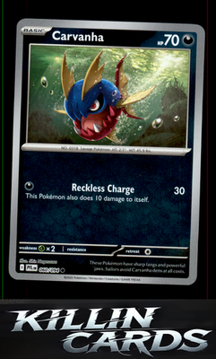 Reverse Holofoil Carvanha 060/094 Pokemon Common ME02: Phantasmal Flames Card NM