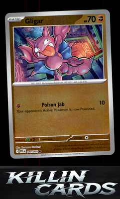 Reverse Holofoil Gligar 049/094 Pokemon Common ME02: Phantasmal Flames Card NM