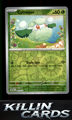 Reverse Holofoil Cottonee 007/131 Pokemon Common SV: Prismatic Evolutions Card N