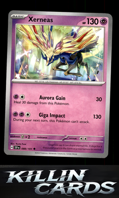 Xerneas 088/191 Pokemon Uncommon SV08: Surging Sparks Card NM