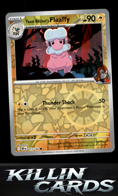 Reverse Holofoil Team Rocket's Flaaffy 073/182 Pokemon Common SV10: Destined Riv