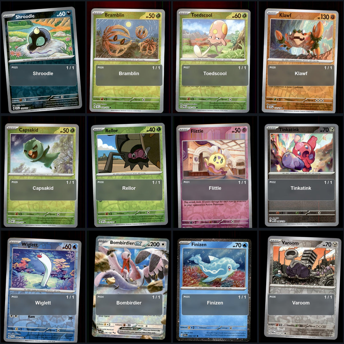 Pokemon TCG Generation 9 Paldea Pokemon Pokedex Set 119 Cards Collection