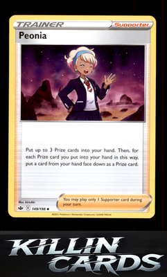 Peonia 149/198 Pokemon Uncommon SWSH06: Chilling Reign Card NM