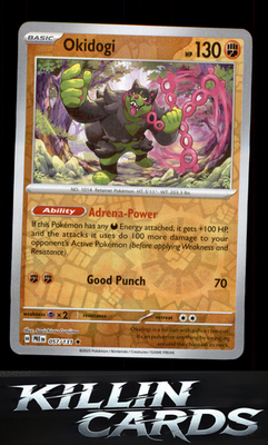 Reverse Holofoil Okidogi 057/131 Pokemon Rare SV: Prismatic Evolutions Card NM