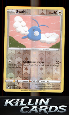 Reverse Holofoil Swablu 142/195 Pokemon Common SWSH12: Silver Tempest Card NM