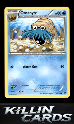 Omanyte 17/124 Pokemon Uncommon XY - Fates Collide Card NM
