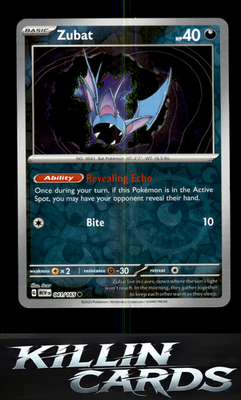 Reverse Holofoil Zubat 041/165 Pokemon Common SV: Scarlet & Violet 151 Card NM