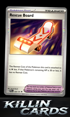 Rescue Board 126/131 Pokemon Uncommon SV: Prismatic Evolutions Card NM