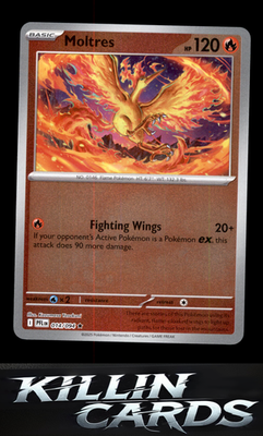 Reverse Holofoil Moltres 014/094 Pokemon Holo Rare ME02: Phantasmal Flames Card