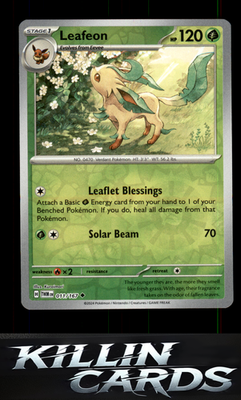 Reverse Holofoil Leafeon 011/167 Pokemon Uncommon SV06: Twilight Masquerade Card