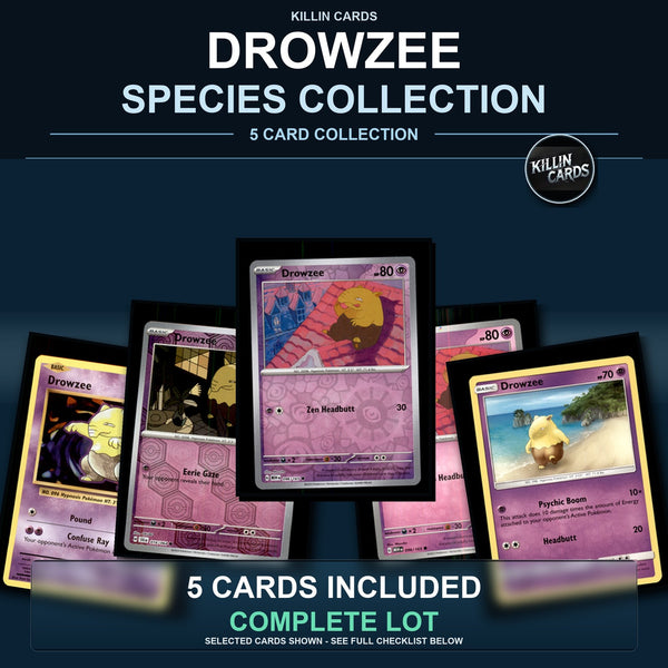 Pokemon TCG Drowzee Species Collection 5 Different Cards