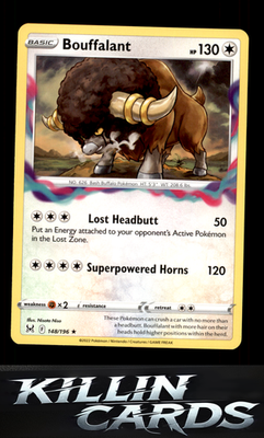 Bouffalant 148/196 Pokemon Rare SWSH11: Lost Origin Card NM